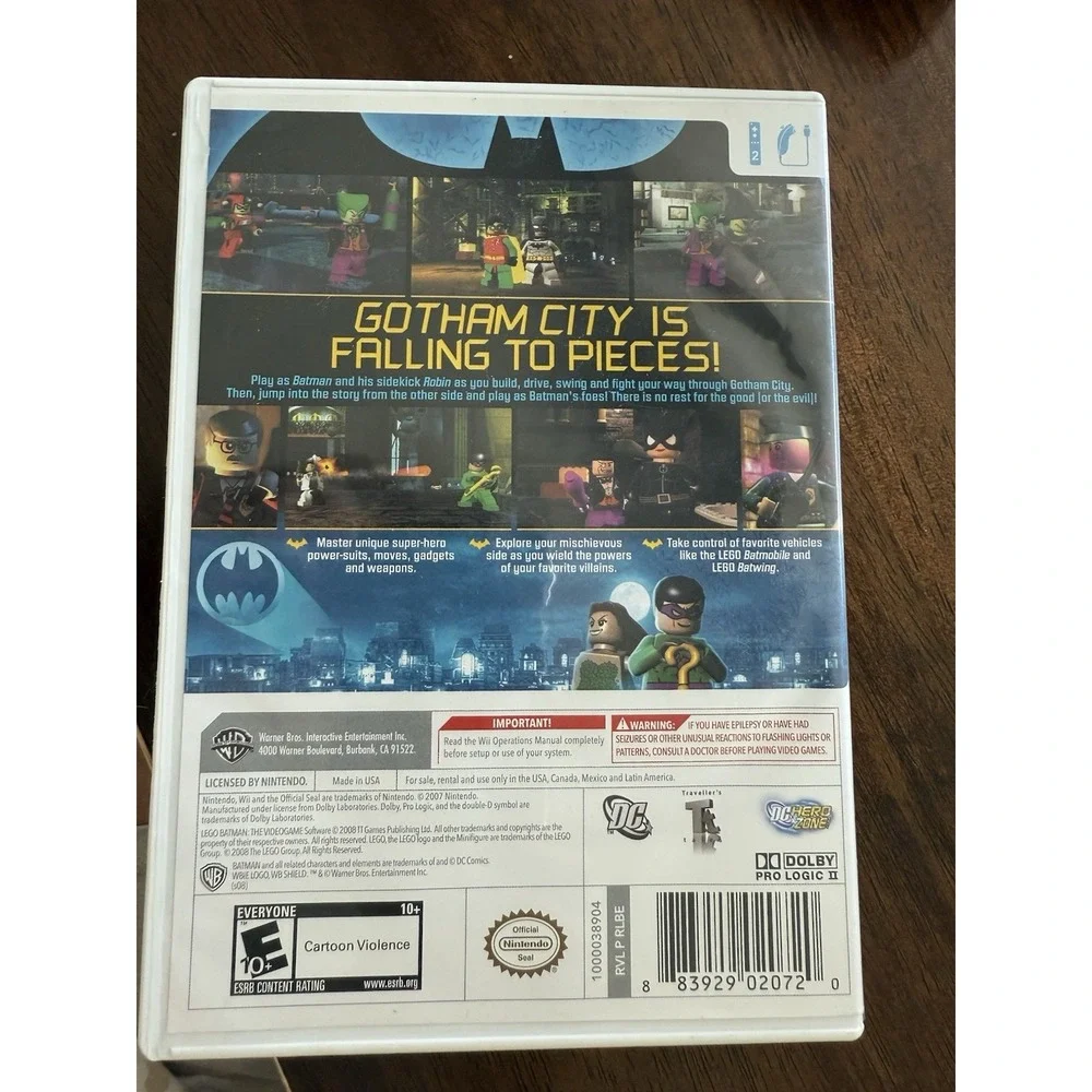 Wii LEGO Batman: The Video‎ Game (Nintendo Wii, 2008) with instructional manual